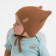 Children's hat minku rr 46-48, brown color