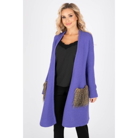 Cardigan female, size 42, purple color-13