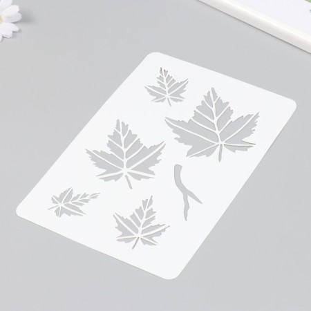 Plastic stencil "leaflets" 16x24 cm-1