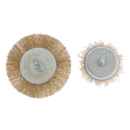 A set of metal brushes for a tundra drill, flat 100 mm, a cup 75 mm, 2 pcs.-3