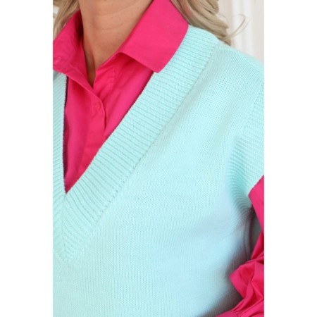 Women's vest, size 48, mint color-8