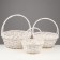 Set of wicker baskets, willow, 3 pcs., White color