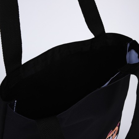 Bag Schoper "Cat with glasses", 35x0.5x40 cm, departure without lightning, without lining, black-4