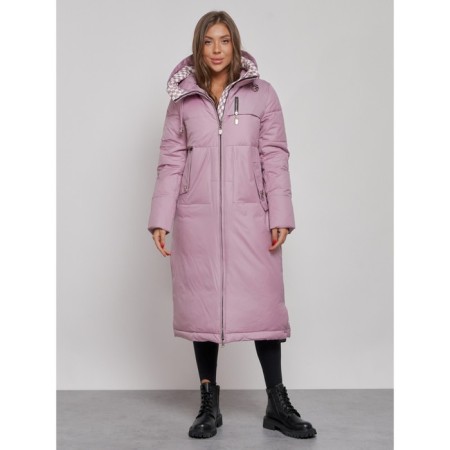 Coat insulated winter female, size 44, purple color