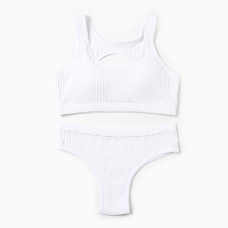Female set (top, panties) color white, size 42-44-9