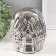 Souvenir ceramics "Skull with tassels in front" silver 13.5x14x15 cm