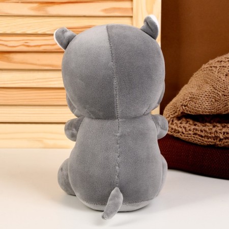 Soft toy "Hippo", size 22 cm, color gray color-2