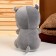 Soft toy "Hippo", size 22 cm, color gray color