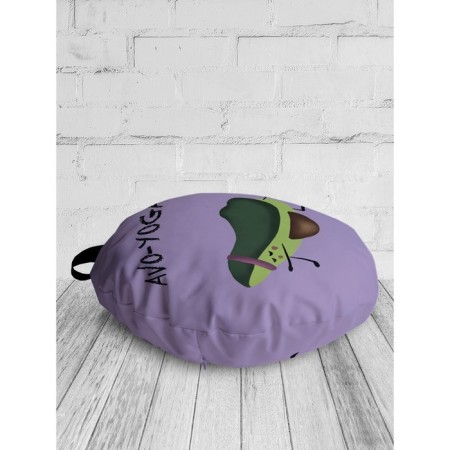 Pillow Sidue "Avocado on Yoga", decorative, D = 52 cm-1