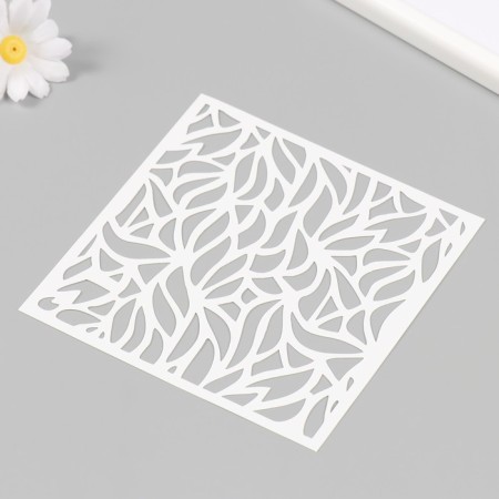 Plastic stencil "leaves" 15x15 cm-1