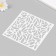 Plastic stencil "leaves" 15x15 cm