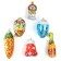 Cocoa cocoa set of figures from the glaze "Christmas tree toys"