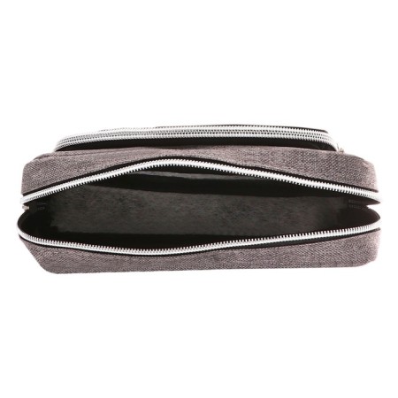 School Penal on the zipper Calligrata, 2 departments, gray-4