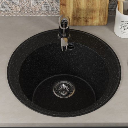 Kitchen car wash Uperwood Econ UPD-405, 004, round, color 004 Black matte-1