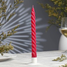 Candle twisted, 2.3x 24.5 cm, 5 hours, 50 g, raspberry