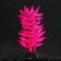 Silicone aquarium plant, glowing in the dark, 8 x 15 cm, pink