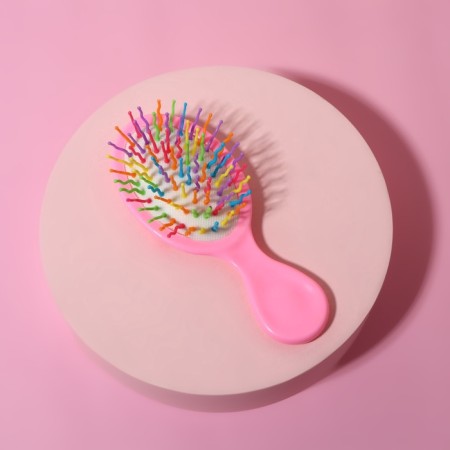 Comb - mini massage, 6 × 14.5 cm, pink color-1
