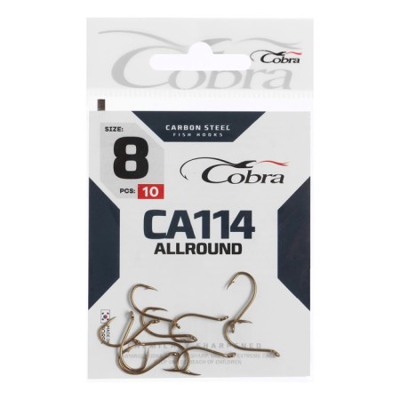 Cobra Allround hooks, series CA114, No. 8, 10 pcs.