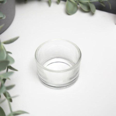 Glass of Glass for 1 candle "Round" transparent 3.2x5x5 cm-1
