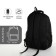Youth backpack with a zipper, 4 pockets, black color