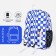 School backpack from textiles on lightning, 5 pockets, blue color