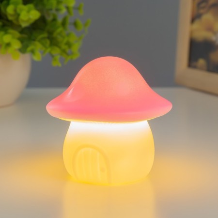 Nightmare "house" LED from batteries white-pink 7.2x7.4 cm Risalux-1