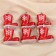 Jewelry decoration "Boot with a snowflake" (set 6 pcs) 4x4 cm, red