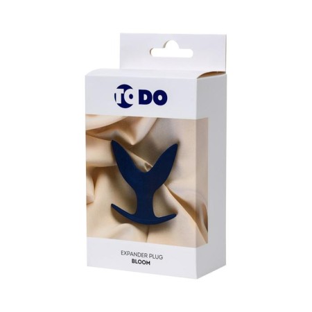 Expanding anal plug Bloom, silicone, blue color, 9.5 cm, d = 7 cm-4