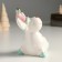 Souvenir ceramics "Losik, pink cap, white horns" 11.1x11.3x7.7 cm