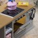 A set of furniture for the puppet house "Kitchen island", with a refrigerator
