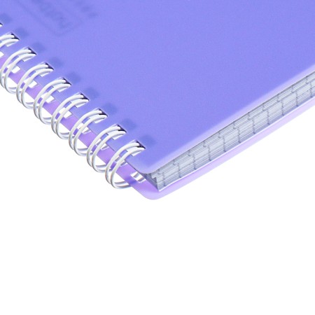 Блокнот А5 80л кл на гребне NEWtone PASTEL Лаванда, пласт обл, бл 80 г/м2-1