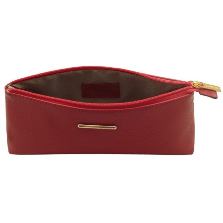 Cosmetic bag with lightning, red color-1