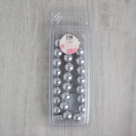 Picking for curtains “Pearl beads”, D = 1.5 cm, 30 cm, color gray color-2