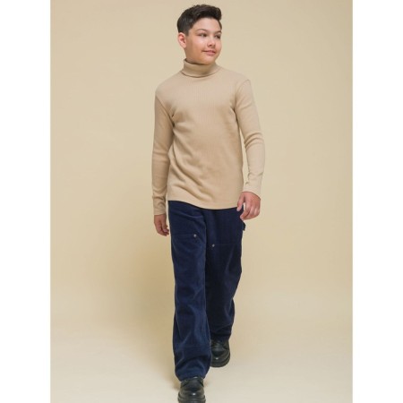 Turtleneck for the boy Pelican, height 122 cm, beige color-5