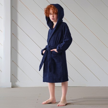 Terry robe of children's "beloved son" rr 34 (122-128 cm), blue