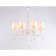 Suspended chandelier with lampshade and crystal Ambrella Light, Modern, TR4605, 8XE27, white color