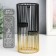 Ground-free metal candlestick "Round cell" golden-black 9.5x9.5x20 cm