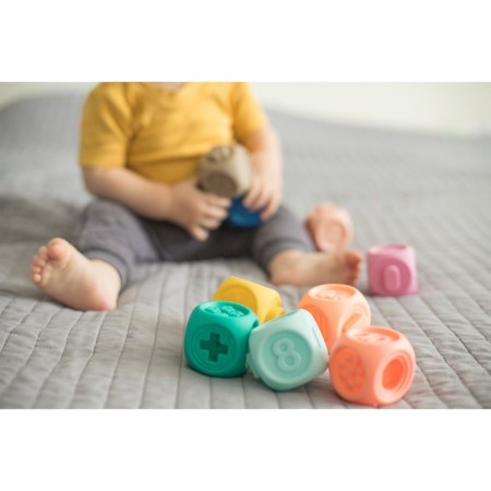 Developing soft cubes - puzzles with numbers, Montessori technique, 10 pcs., Baby me-11