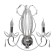 Bra Valencia, 2x40W E14, silver 47x43x26 cm