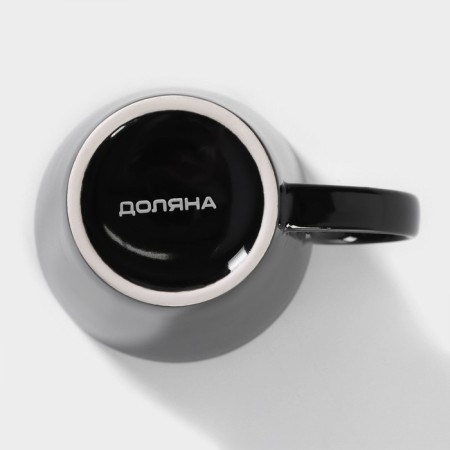 Mug ceramic shares Coffee Break, 370 ml, black color-3