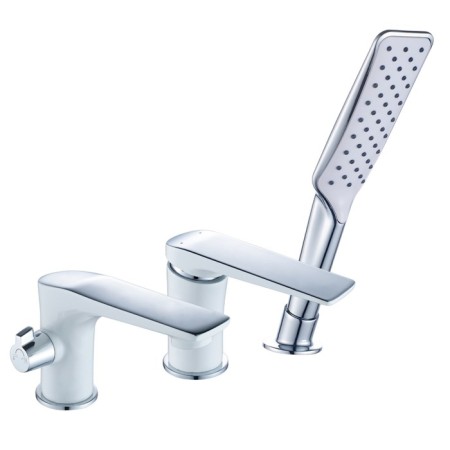 LEMARK LM5945CW bath mixer, built -in, 3 holes, chrome color/white
