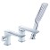 LEMARK LM5945CW bath mixer, built -in, 3 holes, chrome color/white