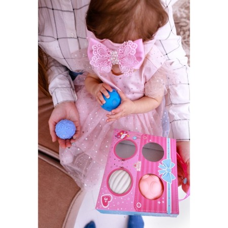 A set of developing tactile balls "handbag", with a squeak, 4 pcs, crumb I-6