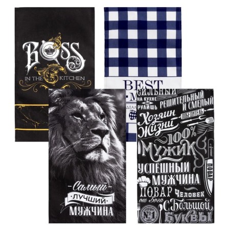 A set of kitchen towels of the Mens 35x60cm-4pcs, 100% HL