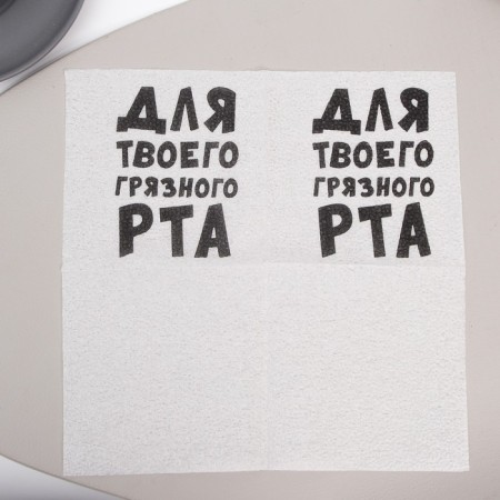 Napkins Paper single -layer harmony of color "for your dirty mouth" 24*24 cm, 20 pcs-5