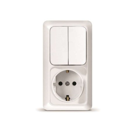 Block, OP, Olympus Universal O0040, 2 key, socket, 10A, IP54, white color