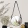 Mirror wall -mounted round “surroundings” d mirror surface 28 cm, with an artificial leather strap, color mix