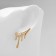 Earrings with pearls "abstraction" reverence, color gold