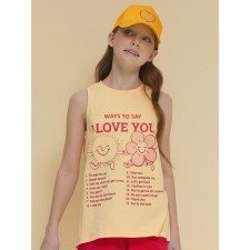 T -shirt for girls, height 116 cm, yellow color