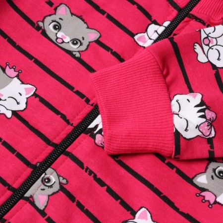 Sweatshirt for a girl, color fuchsia, height 86 cm-2